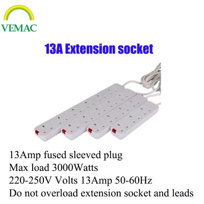 PK-1003/4/5/6 Way Nigeria selling popular UK extension socket 